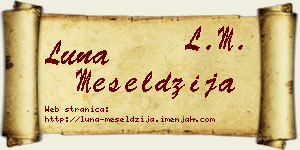 Luna Meseldžija vizit kartica